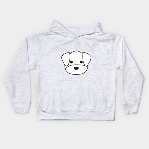 cute dog face Kids Hoodie by MNZStar